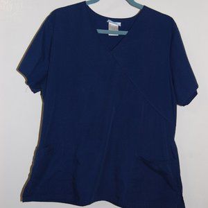 Navy blue scrub top